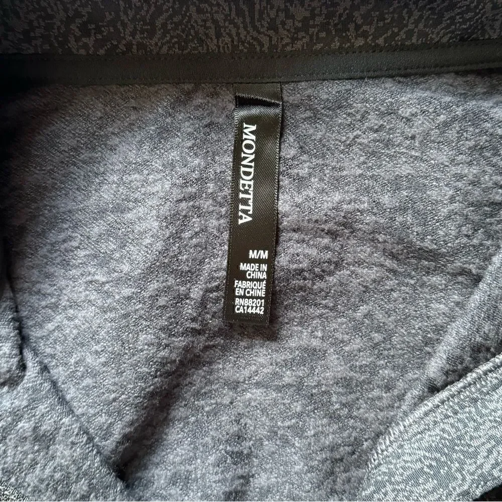 MONDETTA NWT black cold gear 1/4 zip long sleeve top - Picture 7 of 10